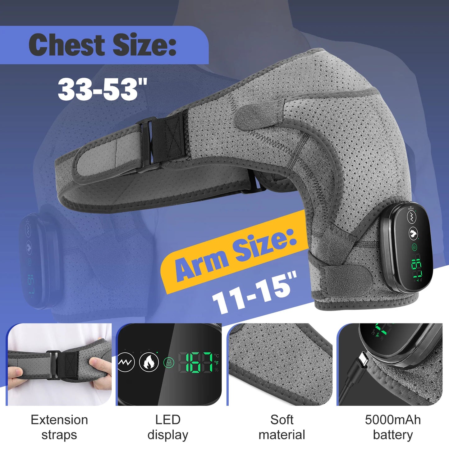 3 in 1 Vibration & Heating Shoulder Massager